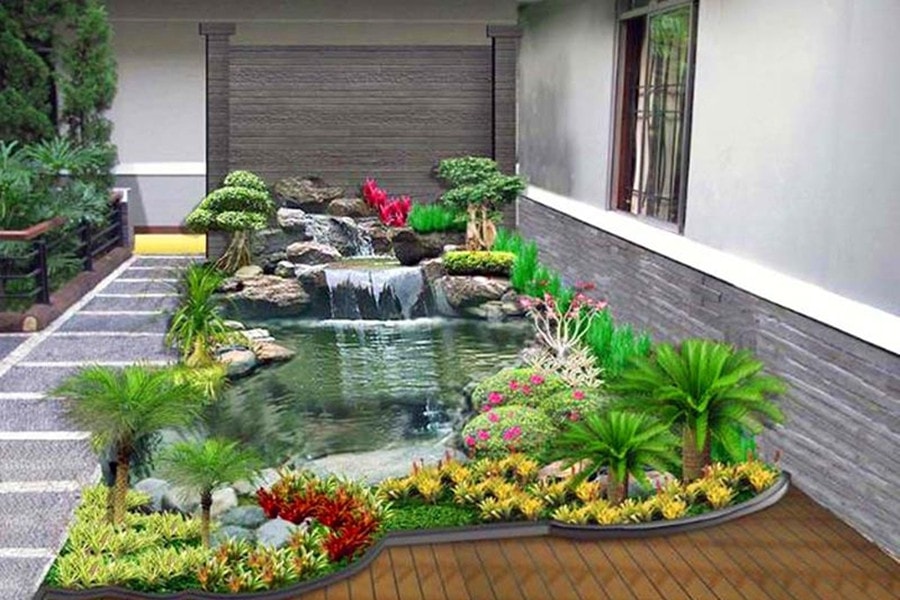 Mẫu tiểu cảnh đẹp phù hợp trong nhà ống