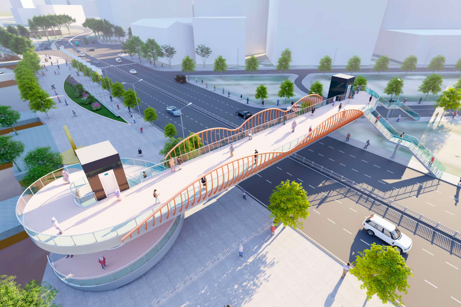 Thiết kế hai cầu đi bộ tạo điểm nhấn mới bên sông Sài Gòn