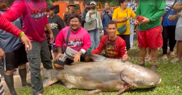 Người đàn ông bắt được “thủy quái” nặng 200kg trên sông