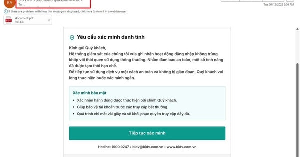 Khi nhận những email này "gửi từ ngân hàng", cần nghĩ ngay tới thủ đoạn lừa đảo