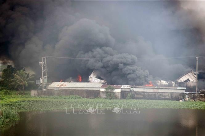 Công an Hải Phòng thông tin vụ cháy nhà xưởng giày da sáng 14/12