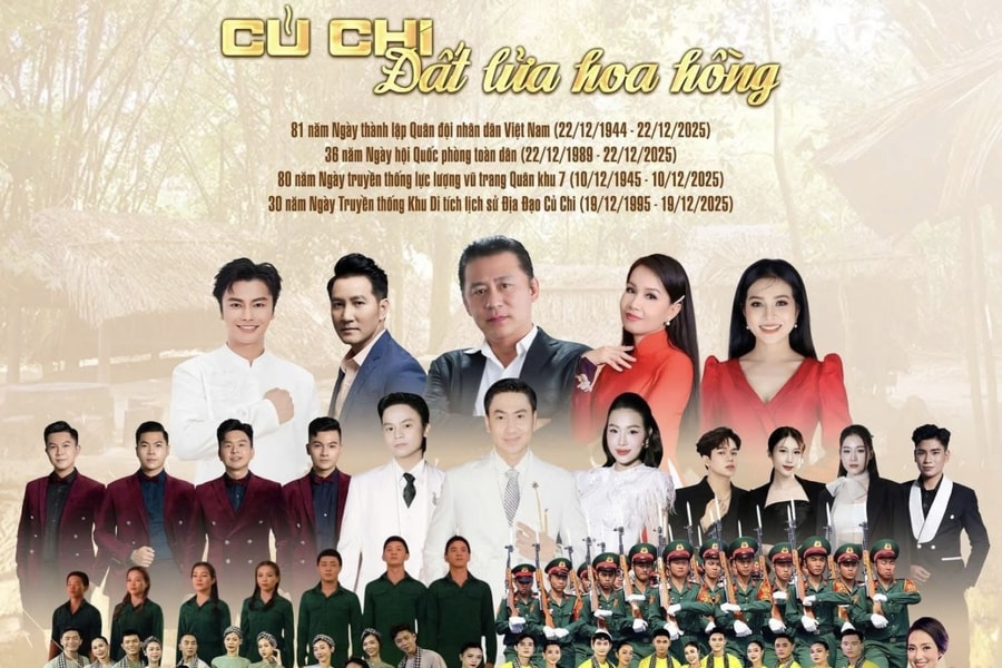 Lắng nghe lịch sử Củ Chi qua đêm nhạc 'Đất lửa hoa hồng'