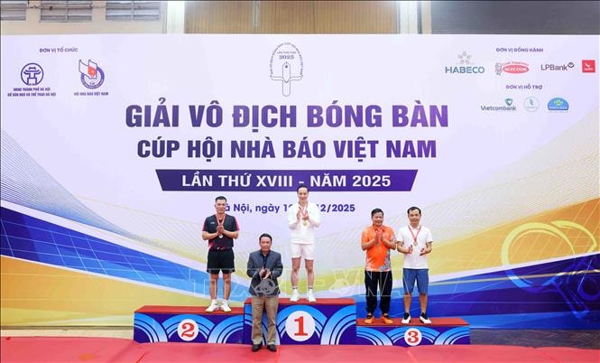 Bế mạc Giải Vô địch Bóng bàn Cúp Hội Nhà báo Việt Nam lần thứ XVIII - năm 2025