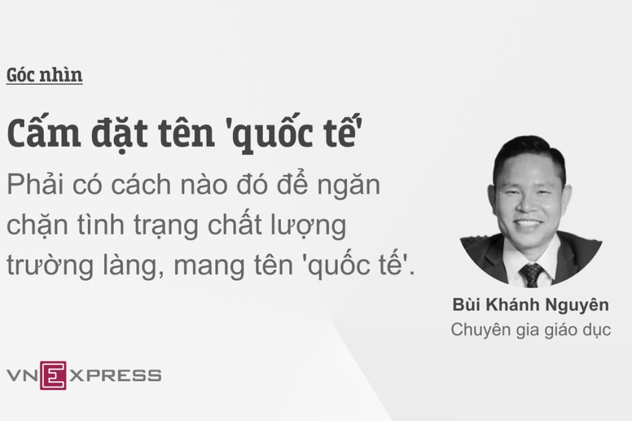 Cấm đặt tên 'quốc tế'
