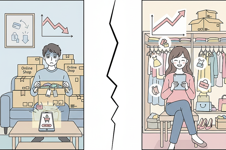 Vợ không ngừng mua sắm dù đồ đặt online ít khi dùng được