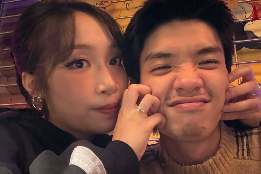 Mỹ Anh hôn môi bạn trai mới