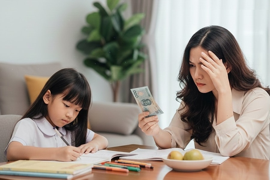 Tiền học cho con 1,8 triệu đồng một tháng vì bảy môn liên kết
