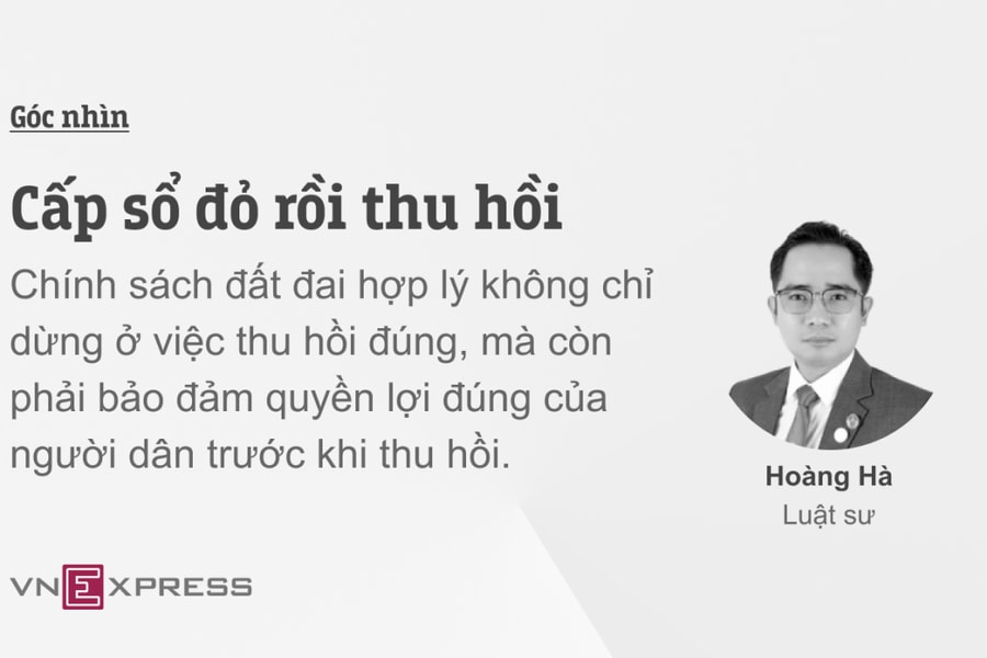 Cấp sổ đỏ rồi thu hồi