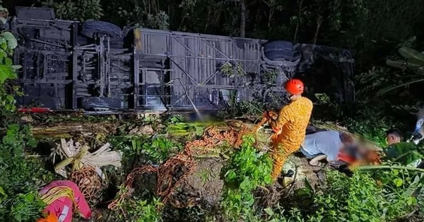 Tài xế ngủ gật khiến xe buýt lao khỏi đường cao tốc, 6 người tử vong