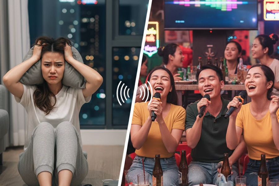 Ác mộng ở tầng 8 chung cư vẫn bị tiếng ồn karaoke tra tấn