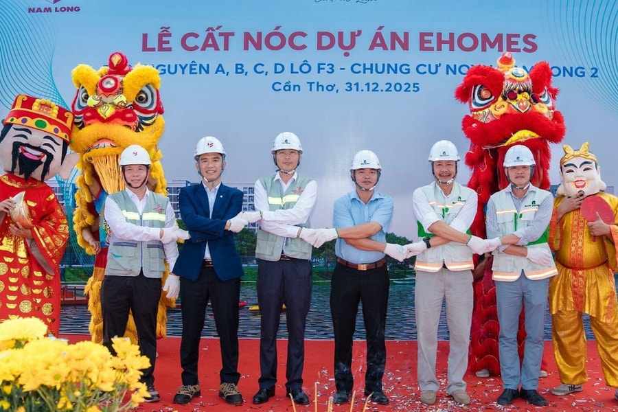 Nam Long cất nóc hơn 600 căn nhà ở xã hội tại Cần Thơ