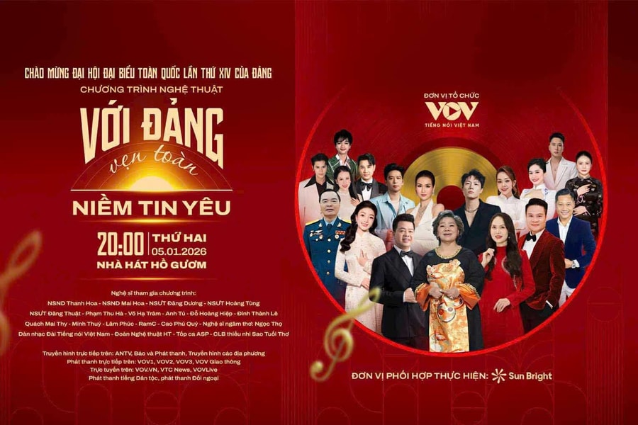 Các ca khúc đi cùng năm tháng trong chương trình Với Đảng vẹn toàn niềm tin yêu