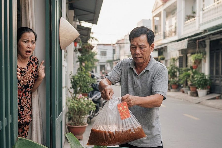 Tôi tỉnh ngộ khi hàng xóm vui vẻ nhận mắm cá nhưng lén lút đổ bỏ