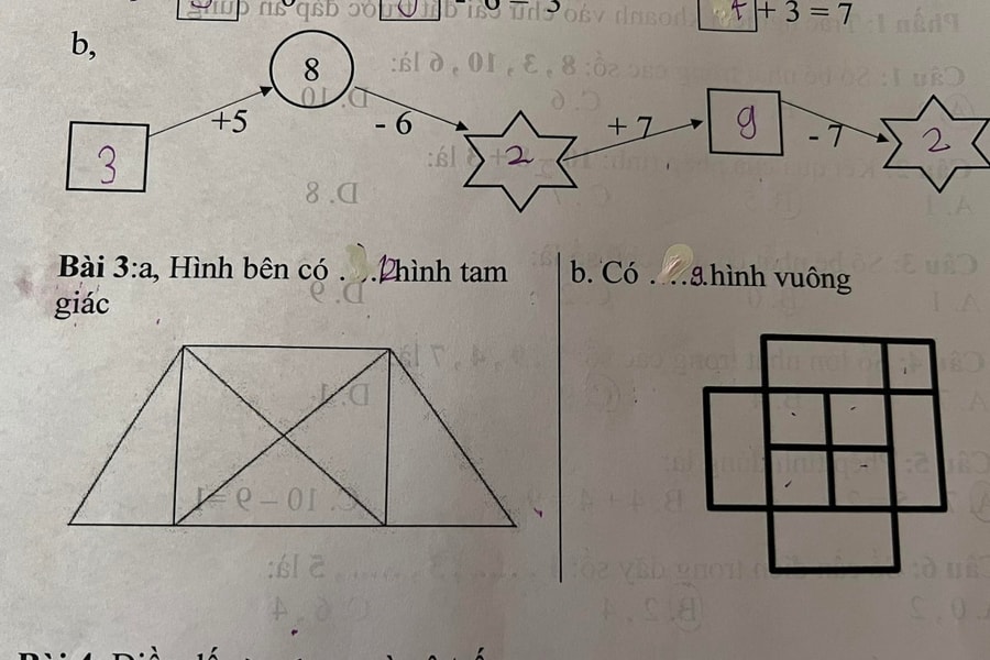 'Bài Toán lớp 1 giờ khó ngang thi học sinh giỏi thời trước'