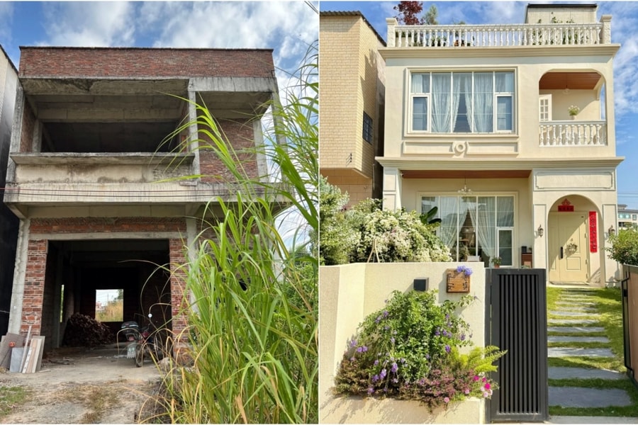 Hai chị em tự xây nhà kiểu Pháp ở quê cho bố mẹ