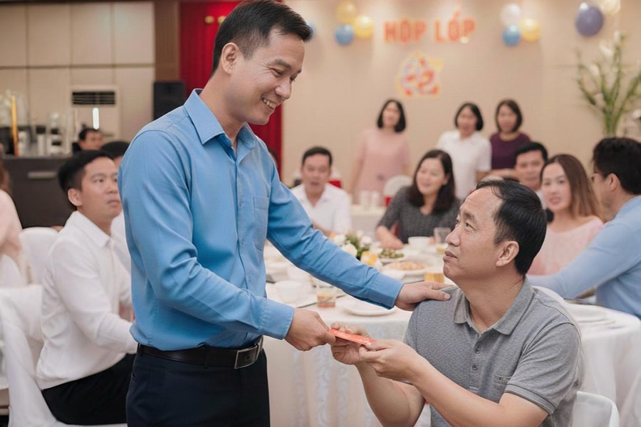 Bạn 30 năm không gặp mời cưới con trai trong buổi họp lớp