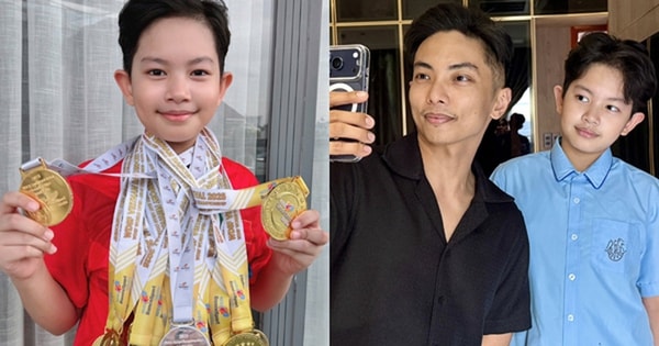 Phan Hiển 'giật mình' vì sự cao lớn của con trai 10 tuổi