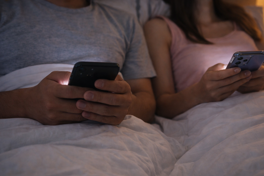 Lướt điện thoại trước ngủ bào mòn tình dục vợ chồng