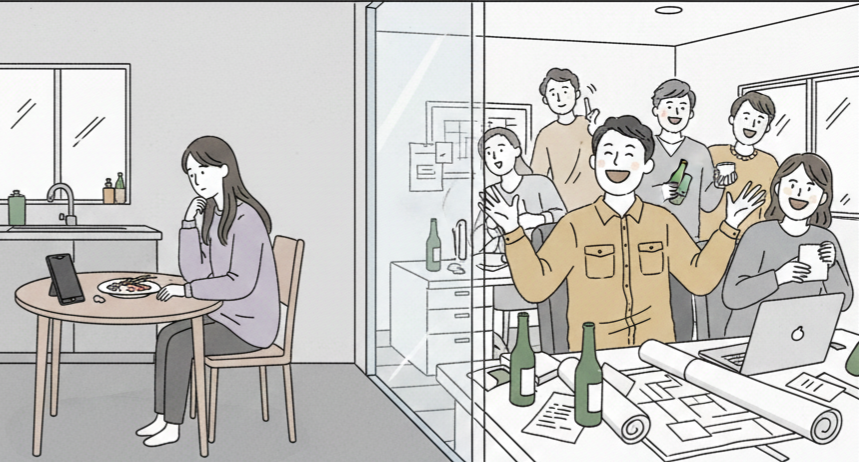 Chồng ở văn phòng từ sáng đến đêm, về nhà ăn cơm 15 phút rồi đi