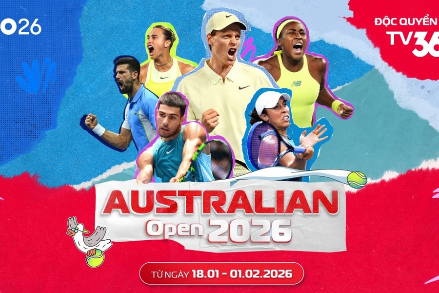 TV360 đưa Australian Open độc quyền từ 2026-2029 đến với khán giả Việt