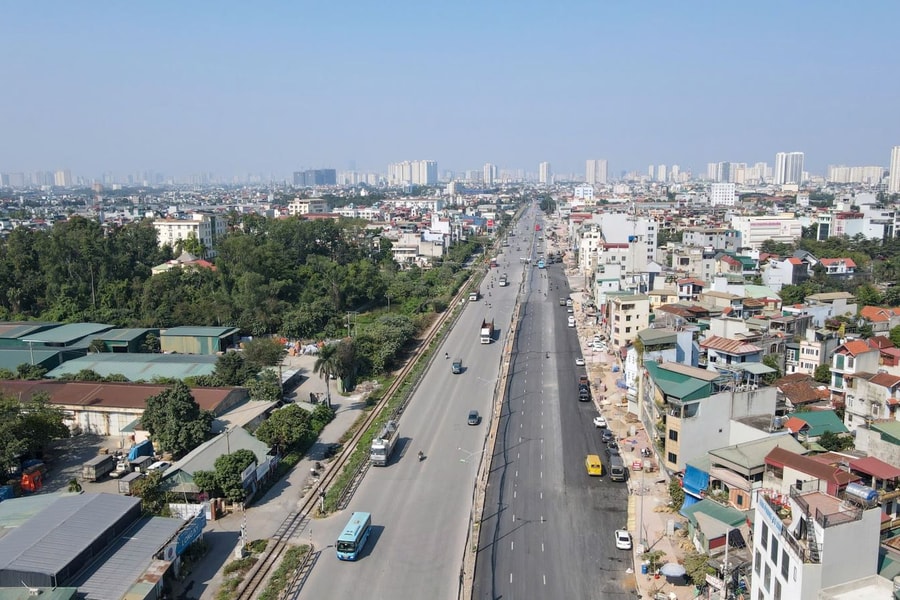 Hiện trạng Quốc lộ 1 đoạn Ngọc Hồi - Văn Điển được mở rộng 8 làn xe