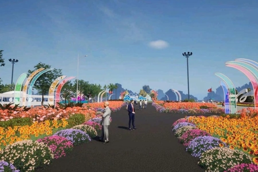 Đại lộ hoa và công nghệ ánh sáng lần đầu xuất hiện bên Vịnh Hạ Long