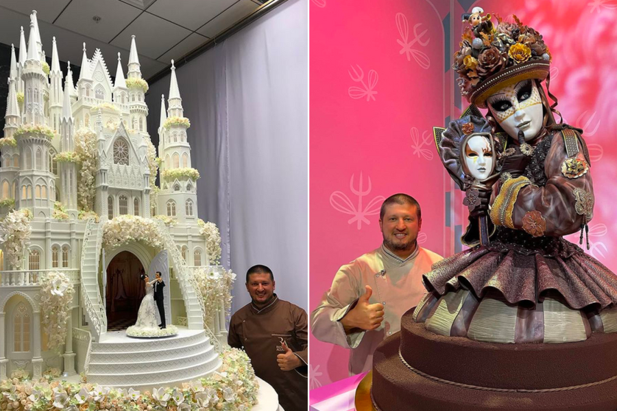 Cựu võ sĩ Nga trở thành nghệ nhân bánh cưới 'siêu to khổng lồ'