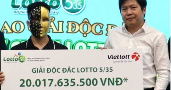 Một thanh niên trúng Vietlott hơn 20 tỉ đồng "hết sức bất ngờ"