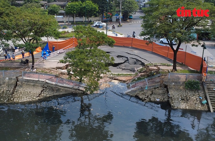 TP Hồ Chí Minh: Xác định nguyên nhân sụt lún bờ kênh Tàu Hũ