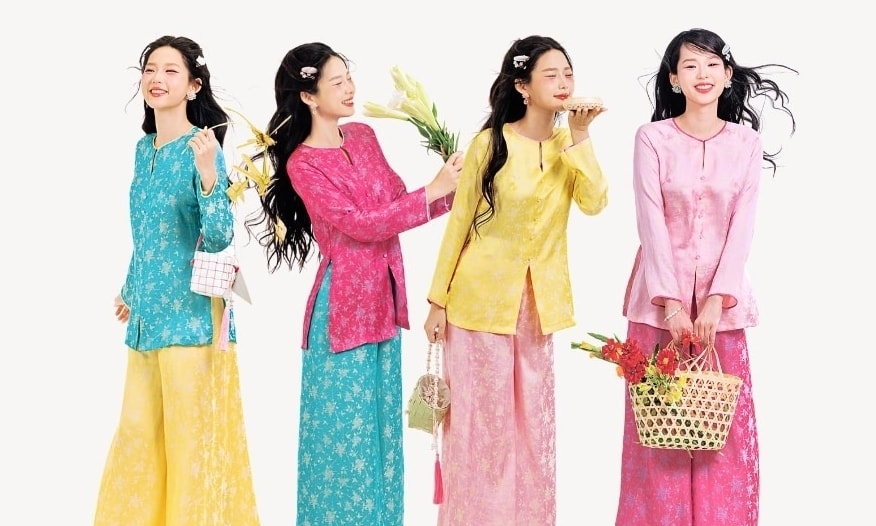 Áo bà ba thành mốt hot dịp Tết 2026