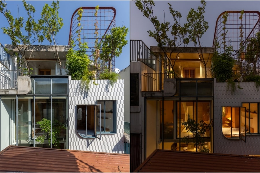 Nhà trong ngõ hẹp vẫn đủ sáng và thông gió