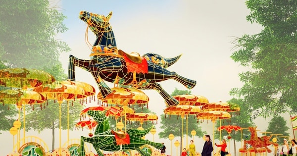 Lộ diện linh vật ngựa ở Đường hoa Nguyễn Huệ Tết Bính Ngọ 2026