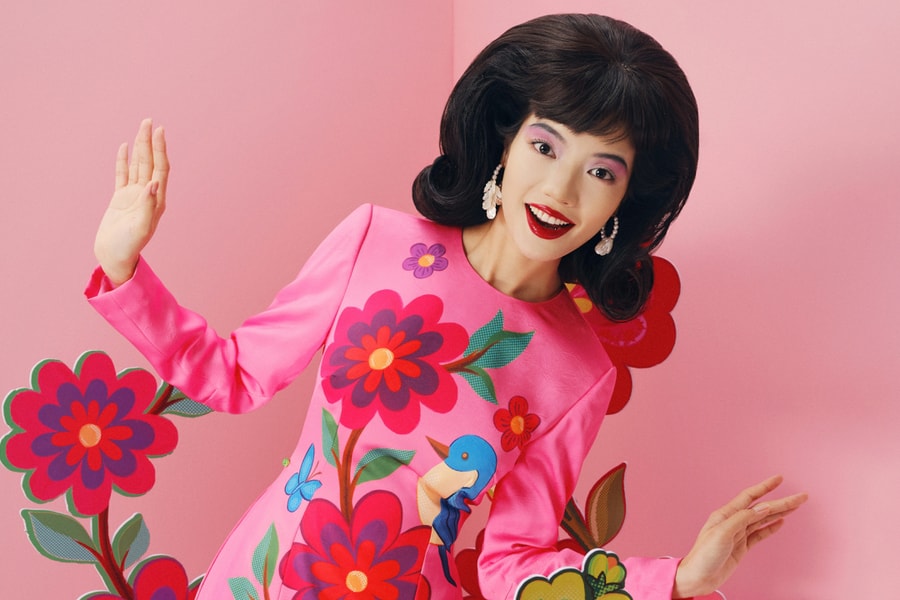 Áo dài Tết 'đánh lừa thị giác' của Thủy Nguyễn