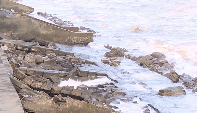 Thanh Hóa công bố tình huống khẩn cấp sạt lở kè biển xã Hoằng Thanh