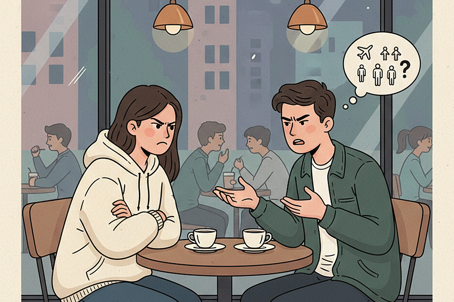 Bạn gái định đi chơi xa với bạn thân và một chàng trai lạ