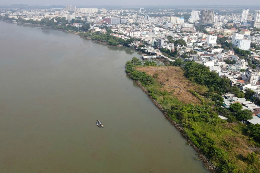 Hiện trạng dự án lấn sông Đồng Nai dài 1,3 km vừa bị bãi bỏ