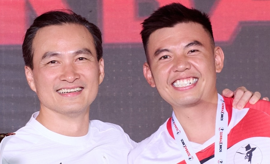 Chi Bảo giao lưu ngôi sao pickleball Lý Hoàng Nam