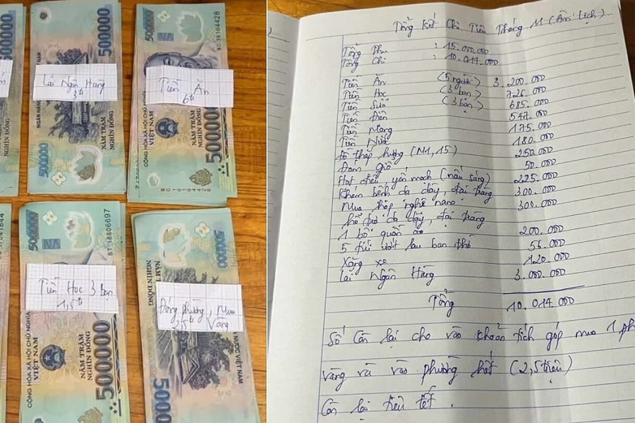 Bài toán nhà tôi 5 người tiêu mỗi tháng 23 triệu đồng