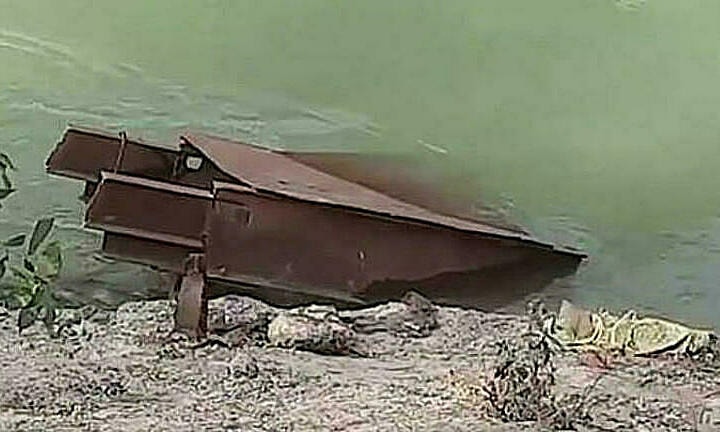 Cầu thép 10 tấn bị trộm cưa sạch trong đêm