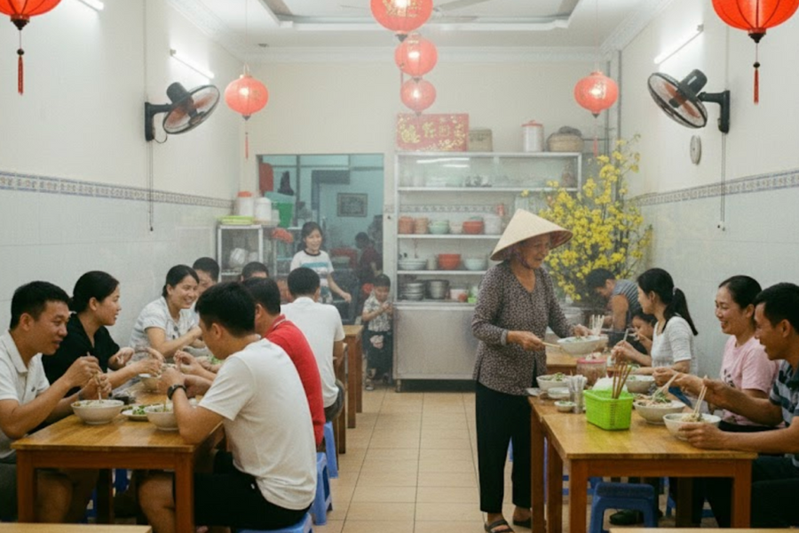 Chủ quán hủ tiếu ngày doanh thu 9 triệu nhưng 5 năm không dám nghỉ Tết