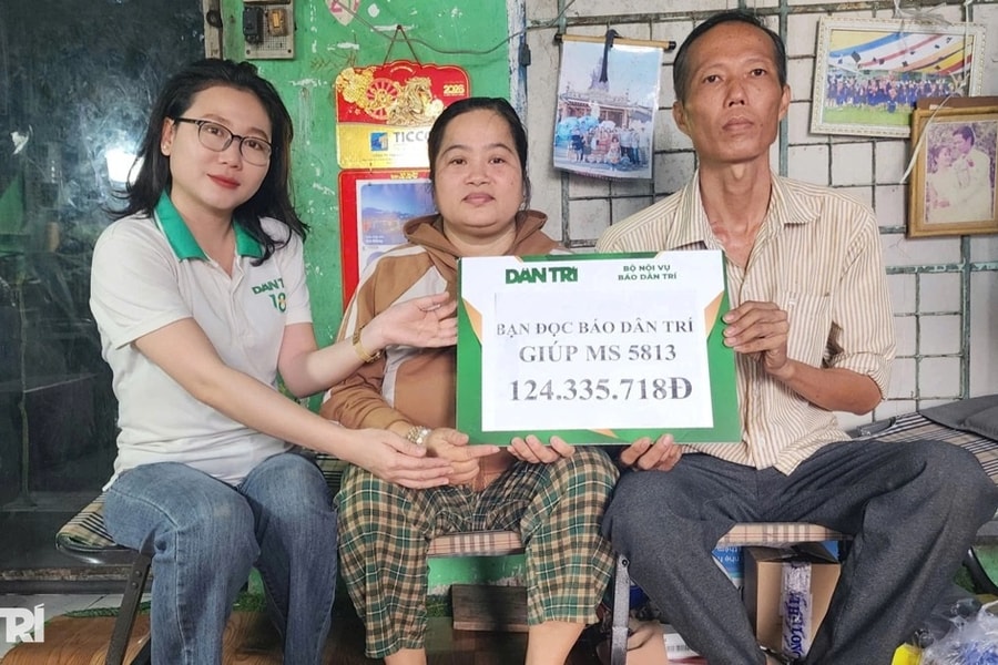 Vợ chồng mắc ung thư nuôi 2 con được bạn đọc giúp hơn 124 triệu đồng