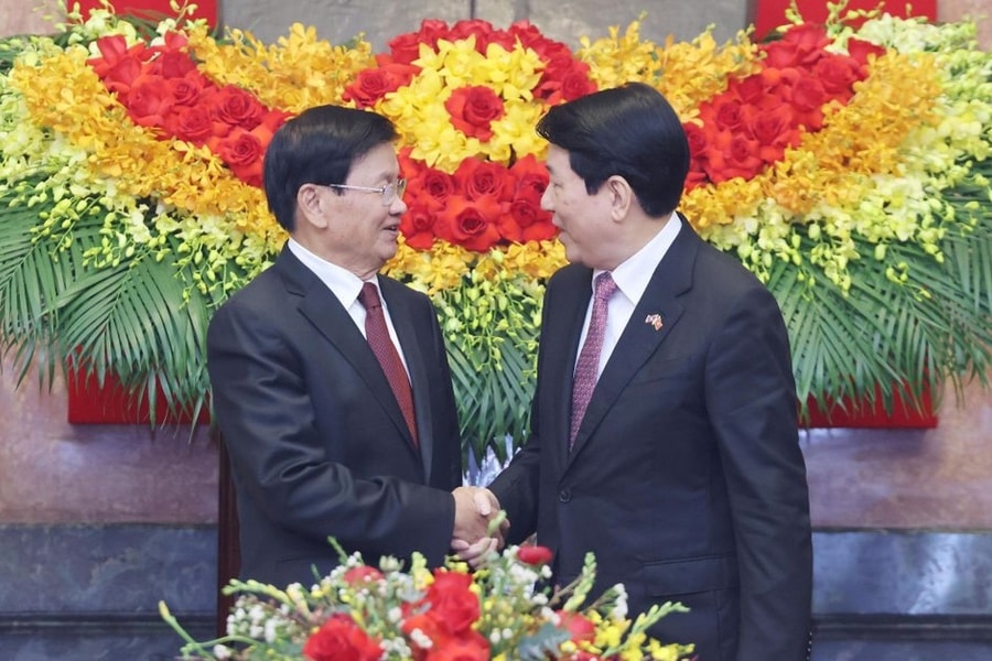 Chủ tịch nước Lương Cường hội kiến Tổng Bí thư, Chủ tịch nước Lào