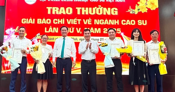 Báo Người Lao Động đoạt giải A viết về ngành cao su năm 2025