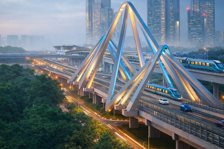 Thiết kế đường trên cao ở cửa ngõ Nam TP HCM