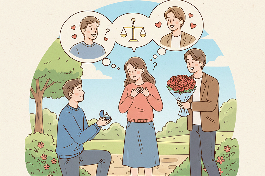 Chưa biết chọn ai giữa hai chàng trai tôi đang 'mập mờ'