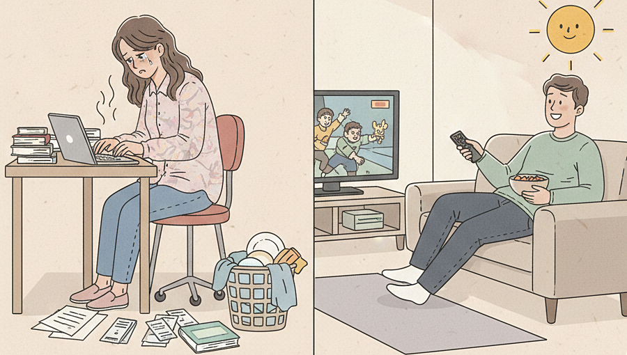 Mẹ kiệt sức vì bố vẫn về nhà ăn bám sau ly hôn