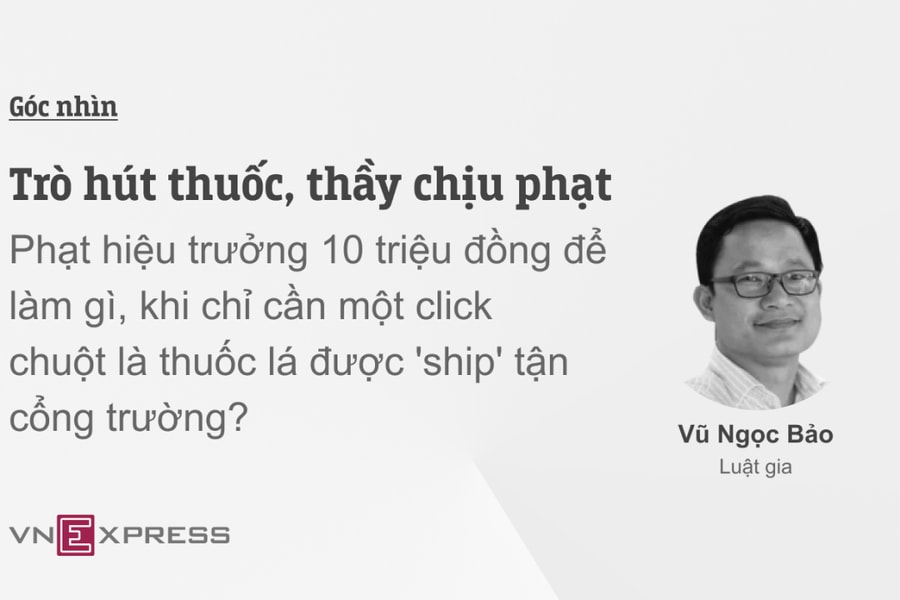 Trò hút thuốc, thầy chịu phạt