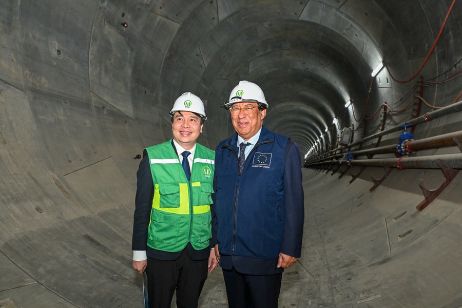 Chủ tịch Hội đồng châu Âu thăm dự án metro số 3 Hà Nội