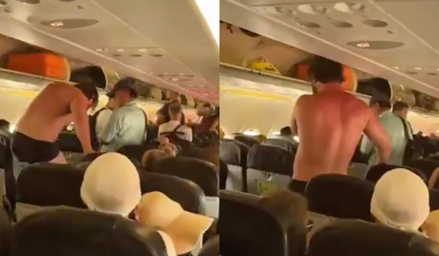 Hành khách liên tục cởi đồ, đòi nhảy khỏi máy bay