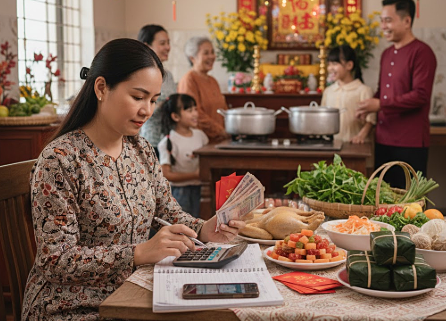 Chồng giao nhiệm vụ 'nhà 9 người ăn Tết với 5 triệu đồng'